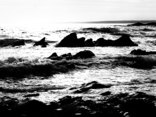 Black and white seascape photography The Far West