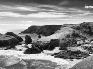 Kynance Cove Black and white coastal photography The Far West