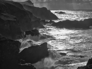 Lizard Cove Black and white coastal photography The Far West