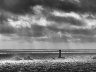 Black and white seascape photography The Far West