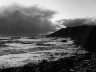 Black and white landscape photography