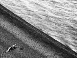 Black and white landscape photography